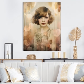 Designart "Art Nouveau Elegant Glamorous Portrait I" Fashion Woman Wall